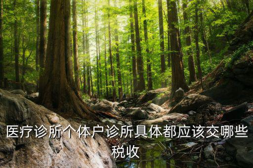 醫(yī)院應(yīng)交什么稅，醫(yī)療診所個(gè)體戶診所具體都應(yīng)該交哪些稅收