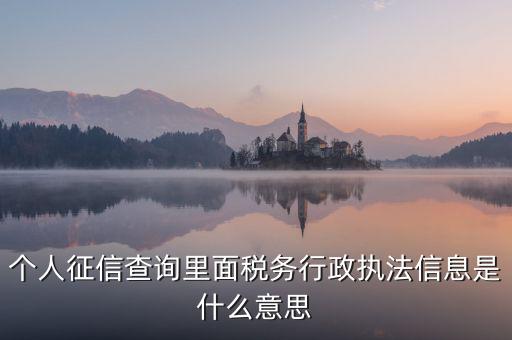稅務(wù)負(fù)面清單指什么，個(gè)人征信查詢里面稅務(wù)行政執(zhí)法信息是什么意思