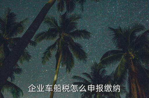 車船稅按什么申報(bào)，汽車的車船使用稅按什么征收