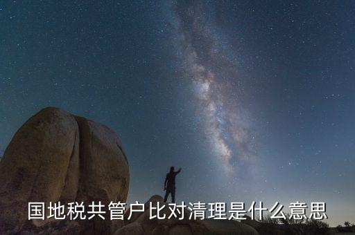 國地稅共管戶比對清理是什么意思