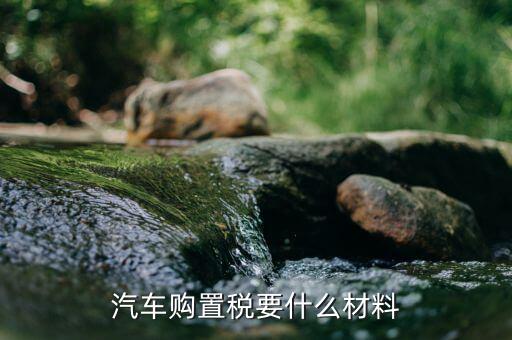 交購(gòu)置稅需要什么資料，汽車購(gòu)置稅要什么材料