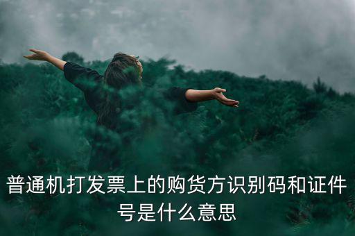 發(fā)票方識(shí)別號(hào)是什么，普通機(jī)打發(fā)票上的購(gòu)貨方識(shí)別碼和證件號(hào)是什么意思