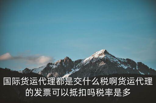 貨代公司交什么稅，國際貨運代理都是交什么稅啊貨運代理的發(fā)票可以抵扣嗎稅率是多