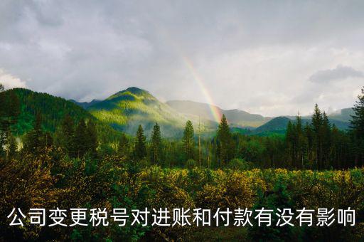 稅號變更是什么意思，公司變更稅號對進賬和付款有沒有影響