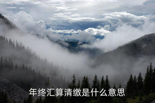 匯算清繳報了有什么用，年終匯算清繳是什么意思
