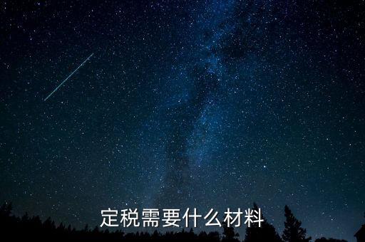 國(guó)稅定稅需要什么手續(xù)，定稅的流程