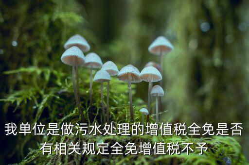 污水處理費(fèi)為什么免稅，污水處理費(fèi)可否免征增值稅事項(xiàng)