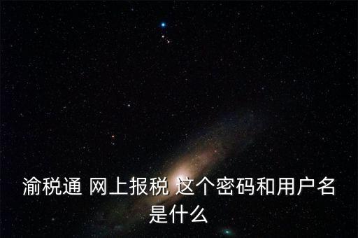 重慶電子稅務(wù)局用戶名是什么，登錄國(guó)稅網(wǎng)上辦稅服務(wù)廳的用戶名和密碼是什么