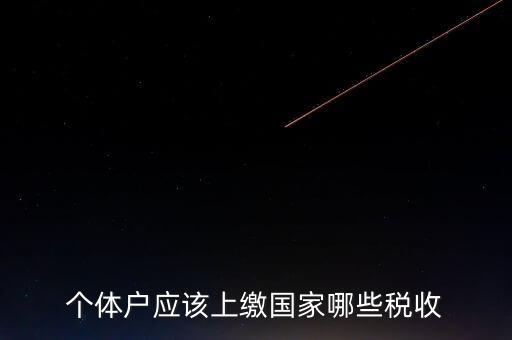 個體戶都交什么稅，個體戶應(yīng)該上繳國家哪些稅收