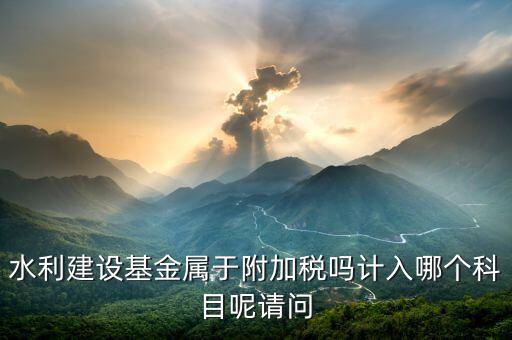 水利基金是什么稅，請問水利基金是稅嗎期末應交稅金科目包含水利基金了嗎