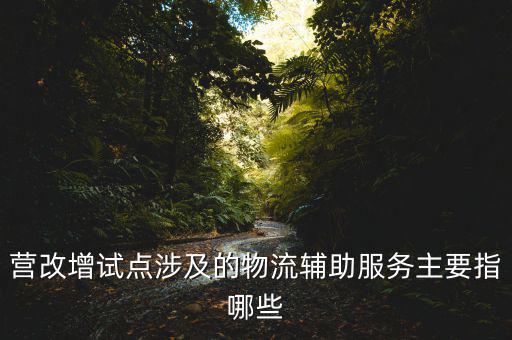 營改增試點(diǎn)涉及的物流輔助服務(wù)主要指哪些