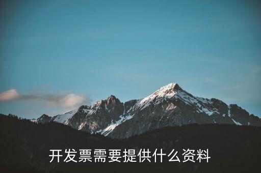開票時(shí)提供什么資料，請(qǐng)問開發(fā)票需要什么資料
