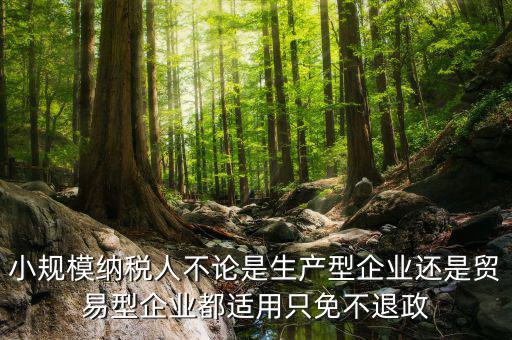 小規(guī)模納稅免征什么稅，小規(guī)模納稅人不論是生產(chǎn)型企業(yè)還是貿(mào)易型企業(yè)都適用只免不退政