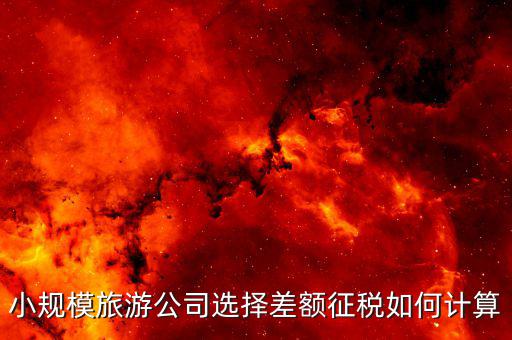 什么企業(yè)差額征稅，小規(guī)模旅游公司選擇差額征稅如何計(jì)算
