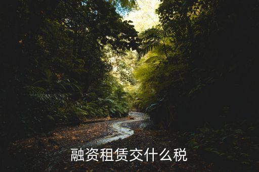 融資租賃繳納什么稅，融資租賃交什么稅