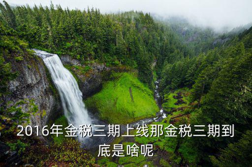 金稅三期系統(tǒng)是什么，金稅三期是什么意思