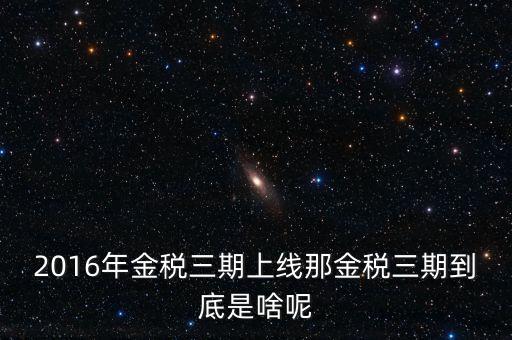 金稅三期登錄密碼是什么，金稅三期是什么意思