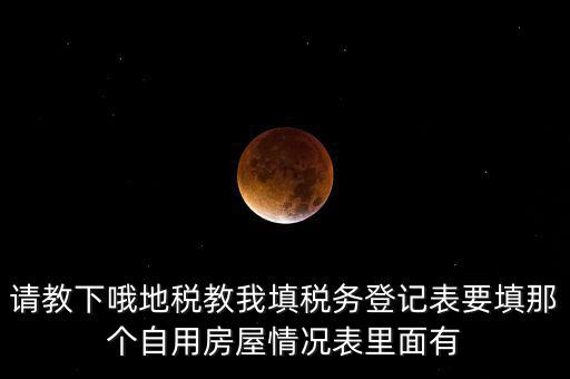 稅務上自用是什么意思，請教下哦地稅教我填稅務登記表要填那個自用房屋情況表里面有