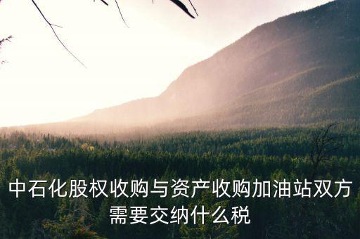 資產(chǎn)收購要交什么稅，中石化股權(quán)收購與資產(chǎn)收購加油站雙方需要交納什么稅