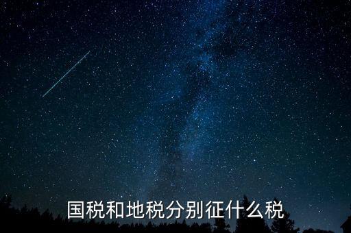 國(guó)稅地稅分別報(bào)什么稅，國(guó)稅和地稅局分別要交哪些稅和報(bào)表