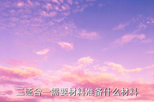 三證合一備案要帶什么資料，已辦理三證合一稅務備案需要什么資料