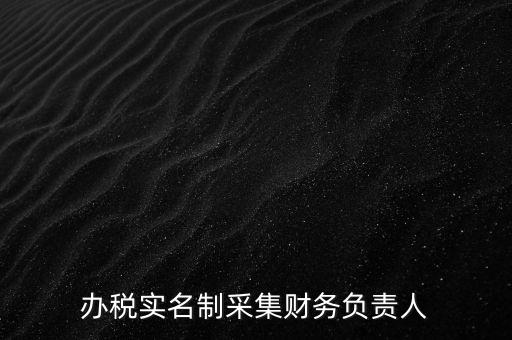 辦稅實名采集是什么，辦稅實名制采集財務負責人