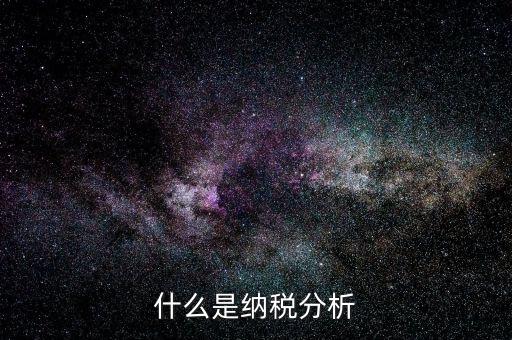 稅收數(shù)據(jù)分析是什么，稅收評估是什么