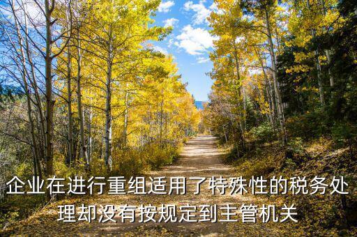 特殊重組什么時(shí)候備案，企業(yè)在進(jìn)行重組適用了特殊性的稅務(wù)處理卻沒(méi)有按規(guī)定到主管機(jī)關(guān)