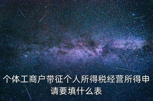 個(gè)體所得稅填什么表，個(gè)稅表怎么填