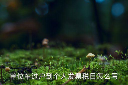 企業(yè)的車如何過戶給個人所得稅，單位車過戶到個人發(fā)票稅目怎么寫