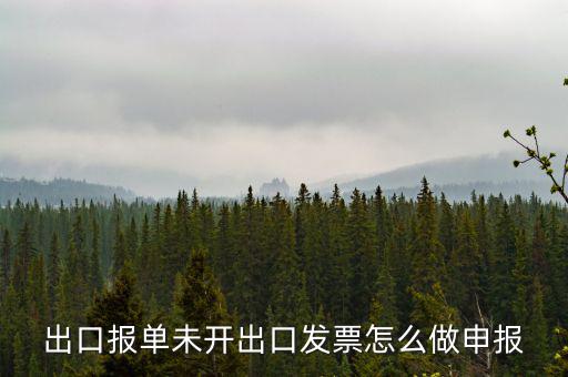 不開票如何出口，出口報單未開出口發(fā)票怎么做申報