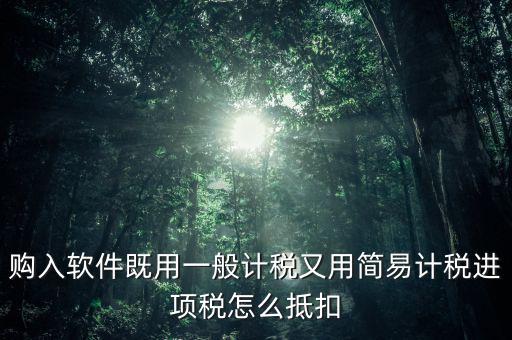 簡易計稅如何抵扣進項稅，簡易征收的一般納稅人可以抵扣進項稅嗎