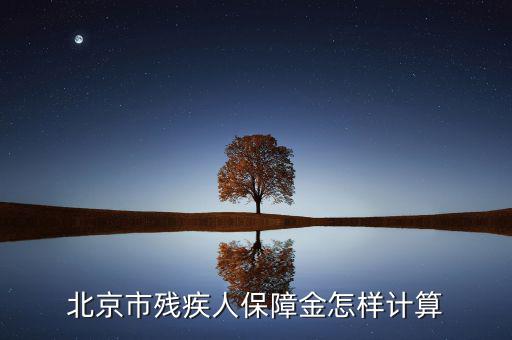 北京市殘疾人保障金如何計算，北京市殘疾人保障金怎樣計算