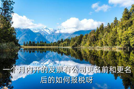 企業(yè)更名如何納稅，一個月內(nèi)開的發(fā)票有公司更名前和更名后的如何報稅呀