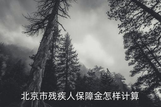 北京市殘疾人保障金如何計算方法，北京市殘疾人保障金怎樣計算