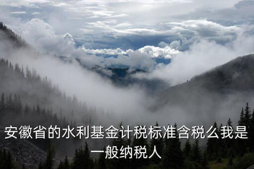 安徽省的水利基金如何報(bào)稅，安徽省的水利基金計(jì)稅標(biāo)準(zhǔn)含稅么我是一般納稅人
