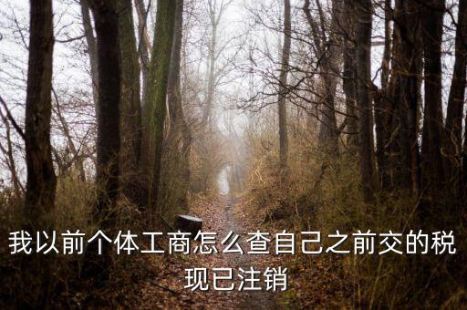 如何查詢稅務(wù)注銷，我以前個體工商怎么查自己之前交的稅 現(xiàn)已注銷
