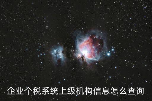 如何查詢納稅人的主管稅務機關(guān)，企業(yè)個稅系統(tǒng)上級機構(gòu)信息怎么查詢