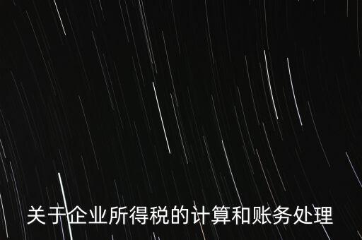 如何處理 政府 與企業(yè)所得稅，企業(yè)所得稅怎么做賬務(wù)處理