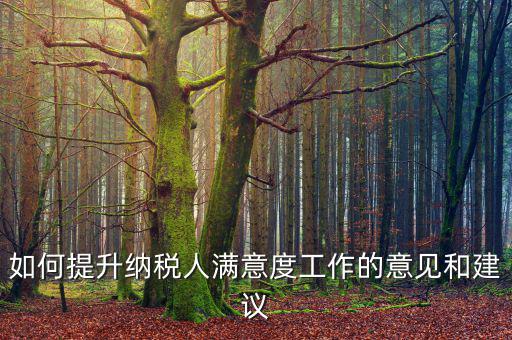 稅務(wù)干部如何提升納稅人滿意度，如何提高納稅人滿意度 中國稅務(wù)報