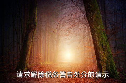 四川省稅務(wù)處罰信息如何消除，請(qǐng)求解除稅務(wù)警告處分的請(qǐng)示