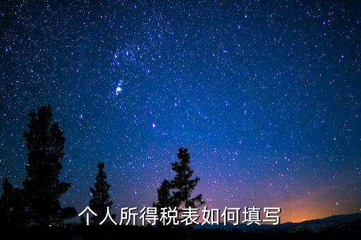 個(gè)人所得稅表如何填寫(xiě)，個(gè)稅表怎么填