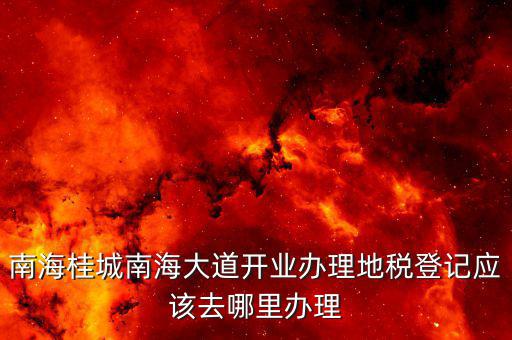 南海桂城南海大道開業(yè)辦理地稅登記應該去哪里辦理