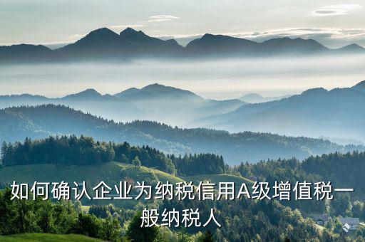 納稅信用等級a級以下如何查詢，如何確認企業(yè)為納稅信用A級增值稅一般納稅人