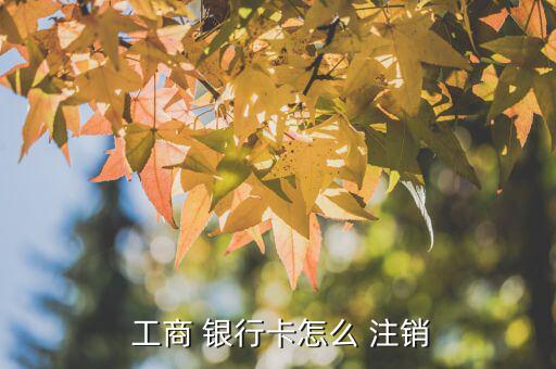  工商 銀行卡怎么 注銷(xiāo)