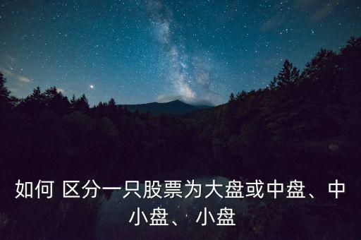 如何 區(qū)分一只股票為大盤(pán)或中盤(pán)、中 小盤(pán)、 小盤(pán)