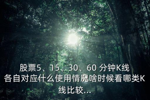 股票5、15、30、60 分鐘K線各自對應什么使用情況啥時候看哪類K線比較...