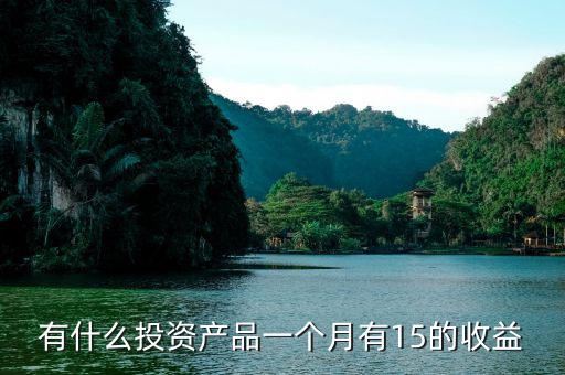 15 的收益屬于什么投資，投資理財年化收益率百分之十五是什么意思