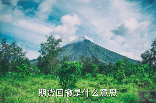 期貨回撤什么意思，期貨入門什么是回撤