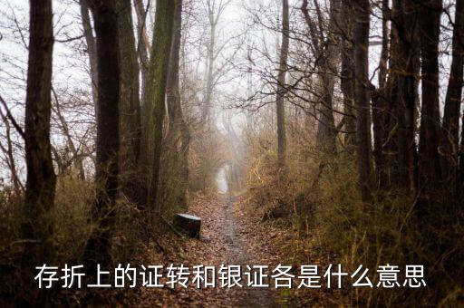 贖證轉(zhuǎn)按什么意思，存折上的證轉(zhuǎn)和銀證各是什么意思